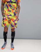 Asos 4505 Soccer Shorts With All Over Print - Yellow