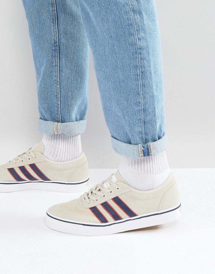 Adidas Skateboarding Adi-ease Sneakers In White By4030 - Beige