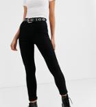 Noisy May Tall High Waist Skinny Jean-black