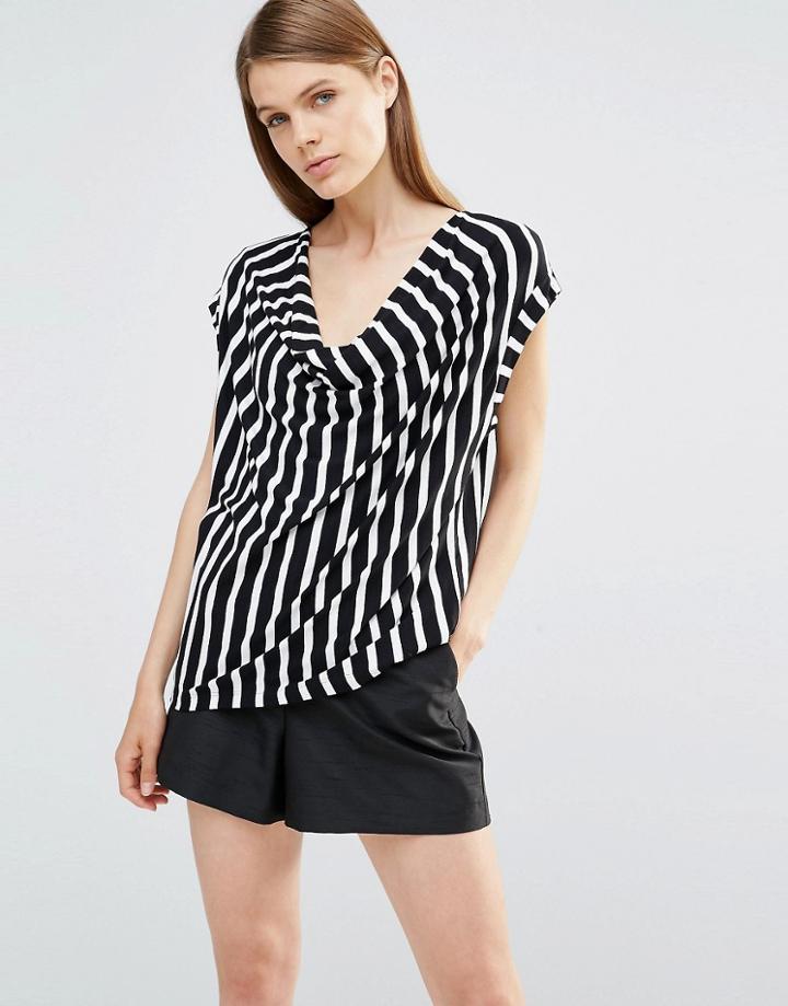 Selected Robin Short Sleeve Top - Stripes