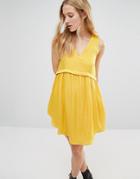 D.ra Alhena Smock Dress With Pockets - Yellow
