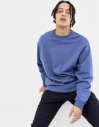 Asos Design Oversized Sweatshirt In Blue