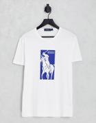 Polo Ralph Lauren Large Box Player Print T-shirt In White