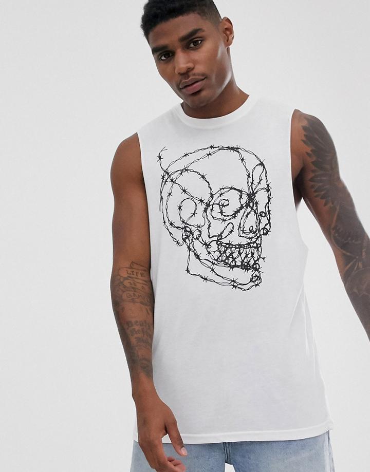 Bolongaro Trevor Skull Tank In White - White