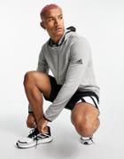 Adidas Training City Zip Through Jacket In Gray-grey