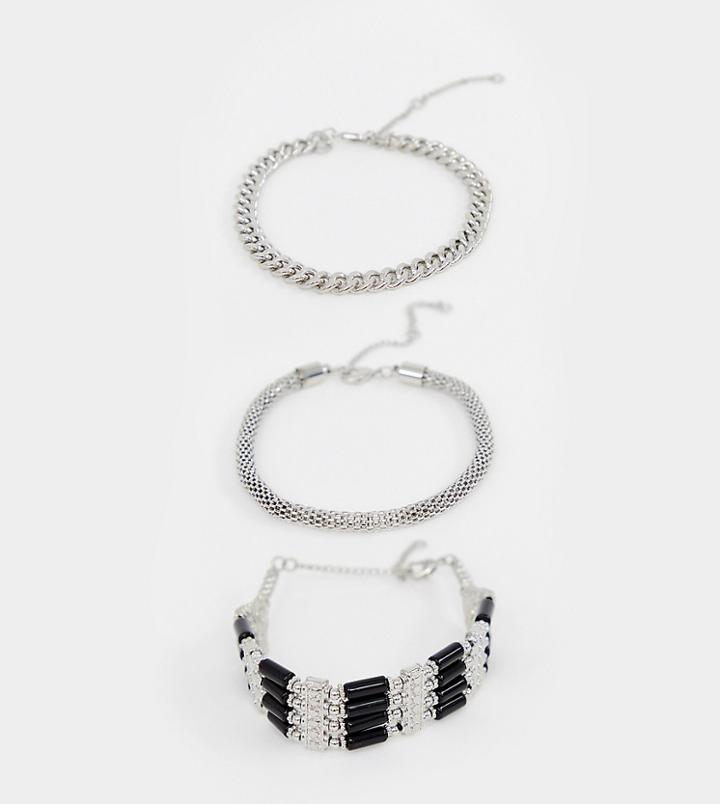 Sacred Hawk 3 Pack Bracelet - Silver