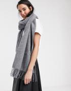 Weekday Wool Scarf In Gray
