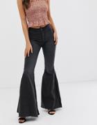 We The Free By Free People Just Float On High Waist Flare Jean-black