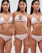 Hot As Hell Double Strap Halter Bikini Top - Purple
