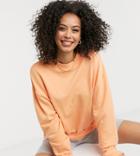 Asos Design Tall Organic Cotton Oversized Sweatshirt In Orange