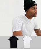 Asos Design Tall 2 Pack Super Longline T-shirt Save