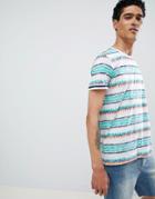 Esprit T-shirt With Zigzag Stripe - White