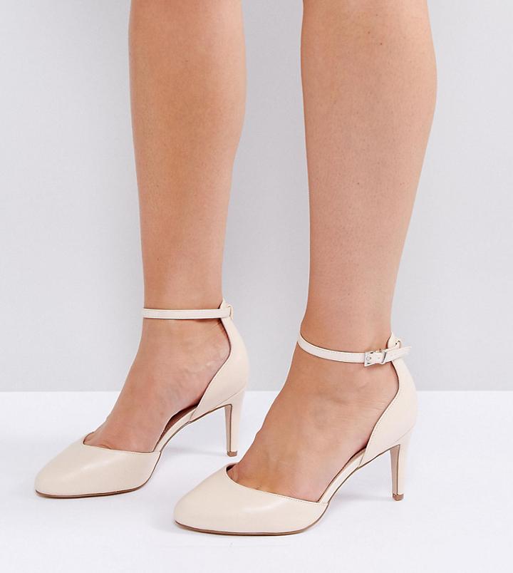 Asos Swallow Wide Fit Heels-beige