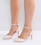 Asos Swallow Wide Fit Heels-beige