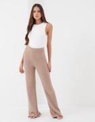 4th & Reckless Knitted Pant In Mocha - Part Of A Set-brown