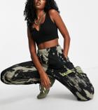 Collusion Bleached Sweatpants In Multi-green