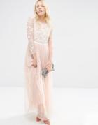 Needle & Thread Butterfly Gown Tulle Maxi Dress - Petal Pink