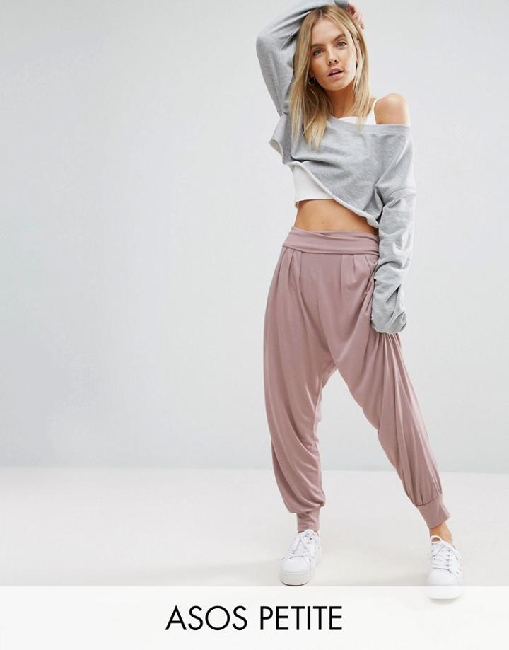 Asos Petite Harem Pants In Jersey - Multi