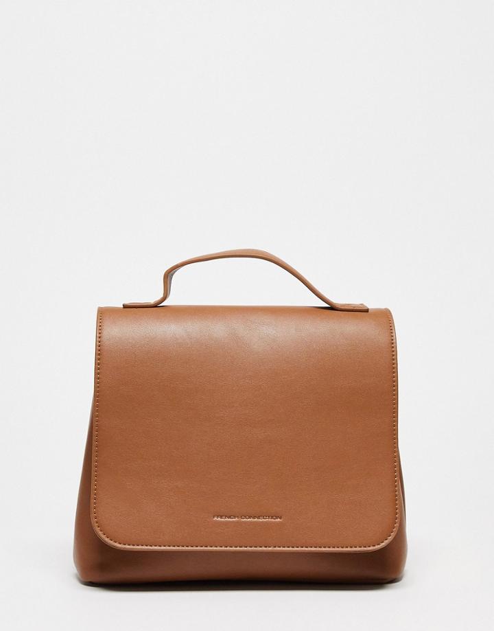 French Connection Multi Function Backpack In Tan-brown