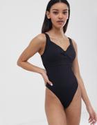 Freya Fuller Bust Nouveau Soft Cup High Leg Swimsuit In Black - Black