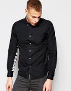 Izzue Shirt With Printed Sleeves - Black