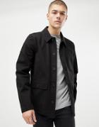 Asos Design Worker Jacket In Black - Black
