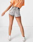 Asos Design Saddle Shoulder Bag With Hardware In Glossy Tan-brown