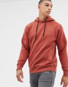 Another Influence Ribbed Panel Overhead Hoodie - Brown