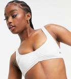 Asyou Recycled Scoop Neck Bikini Top In White
