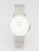 Cluse Minuit Cl30009 Mesh Strap Watch In Silver - Silver