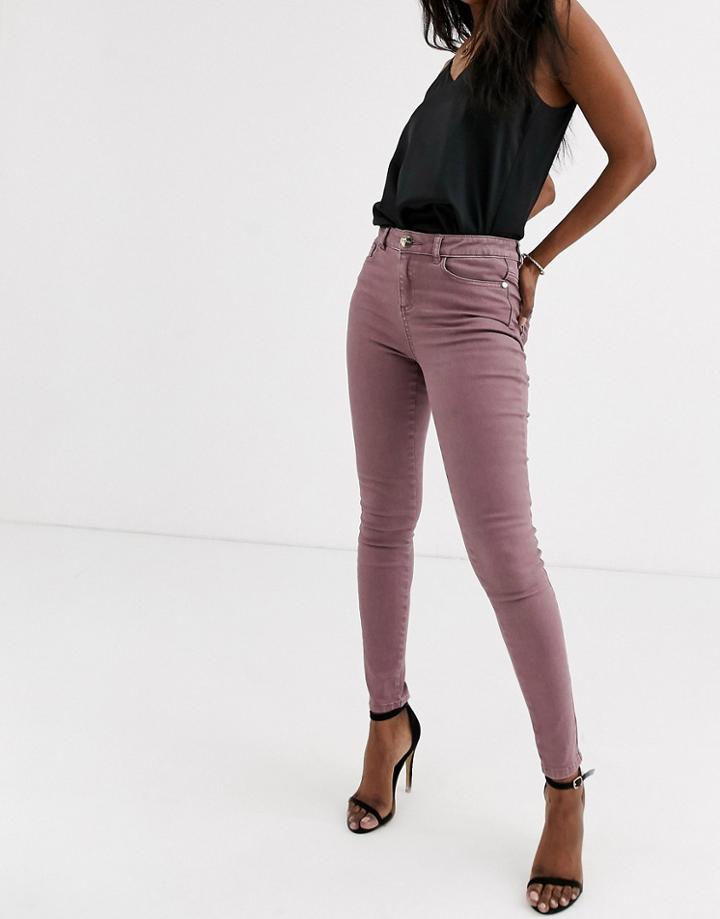 Lipsy Skinny Jean In Rose Pink
