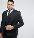 Asos Design Plus Slim Suit Jacket In Black