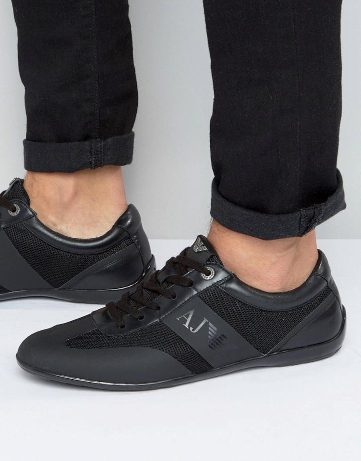 Armani Jeans Mesh Sneakers - Black