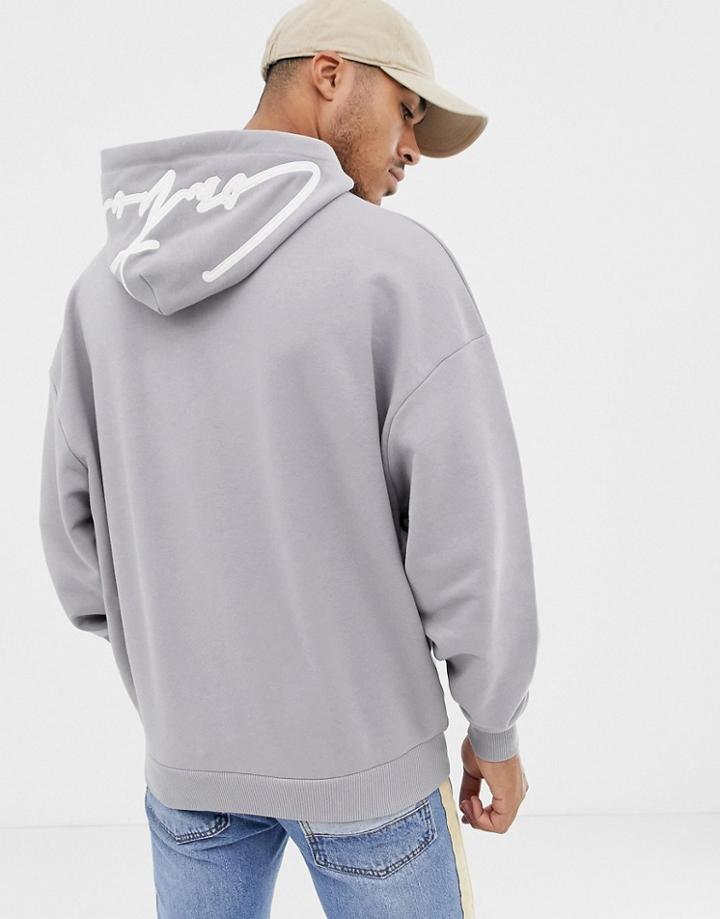 The Couture Club Hoodie With Signature Hood Logo - Gray