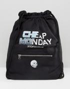 Cheap Monday Future Drawstring Backpack - Black