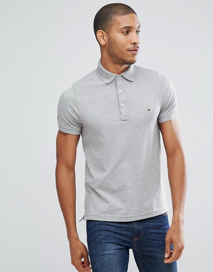 Tommy Hilfiger Slim Fit Polo In Gray - Gray
