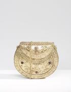 Park Lane Hand Etched Metal Bag - Gold
