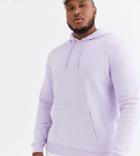 Asos Design Plus Hoodie In Lilac-purple