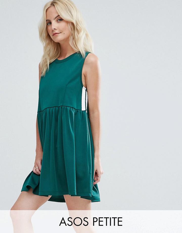 Asos Petite Sports Smock Dress - Green
