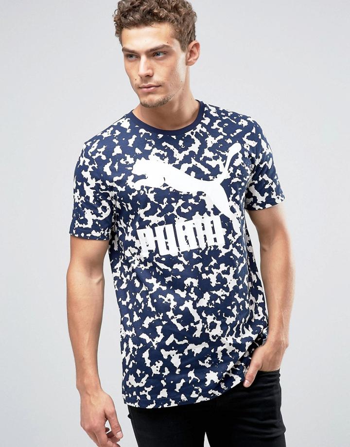 Puma Camo T-shirt In Blue 57152737 - Blue
