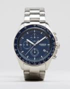 Fossil Chronograph Watch In Stainless Steel Ch3030 - Silver