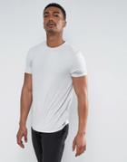 Asos T-shirt In Fine Drape Viscose Fabric In Pale Green - Green