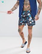 Boss By Hugo Boss Piranha Swim Shorts In Floral - Black