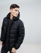 Esprit Padded Jacket With Fleece Lined Pockets - Black