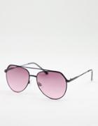 Aj Morgan Eldorado Plaza Aviator Style Sunglasses-black