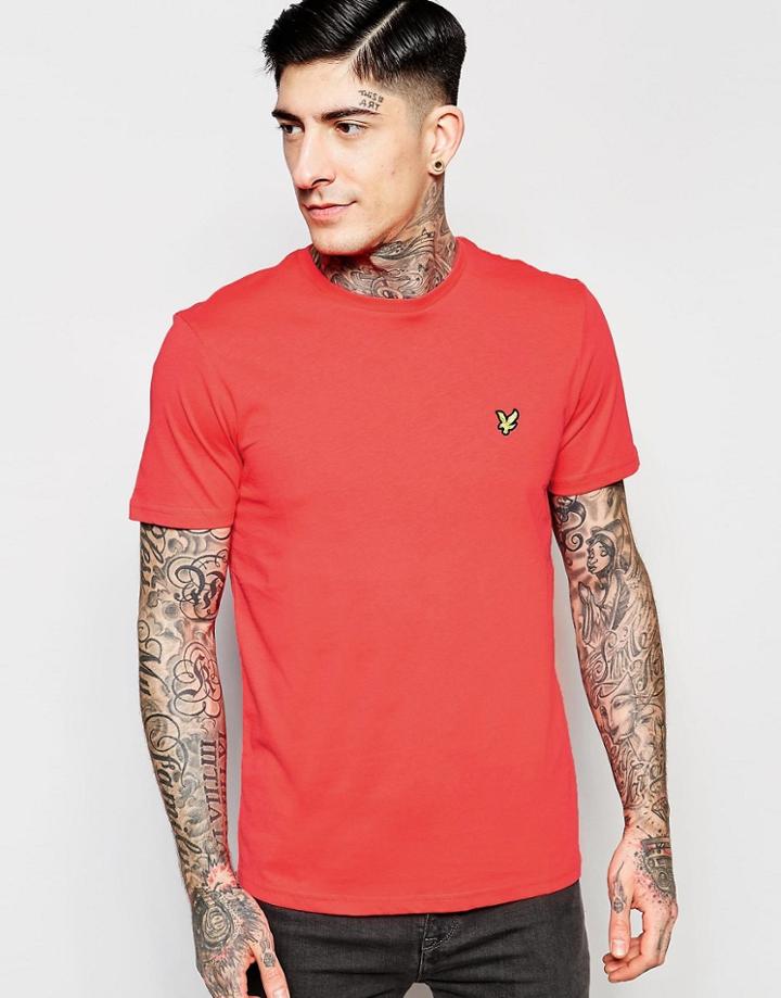 Lyle & Scott T-shirt With Eagle Logo In Salmon Pink - Pink