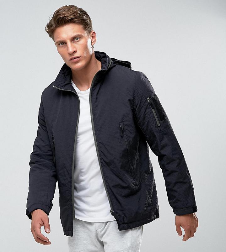 Only & Sons Padded Jacket In Ripstop Fabric - Black