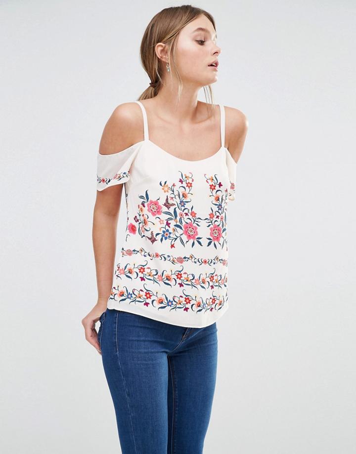 Oasis Floral Cold Shoulder Top - Multi