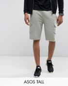 Asos Tall Skinny Jersey Shorts With Cargo Pockets In Green - Green