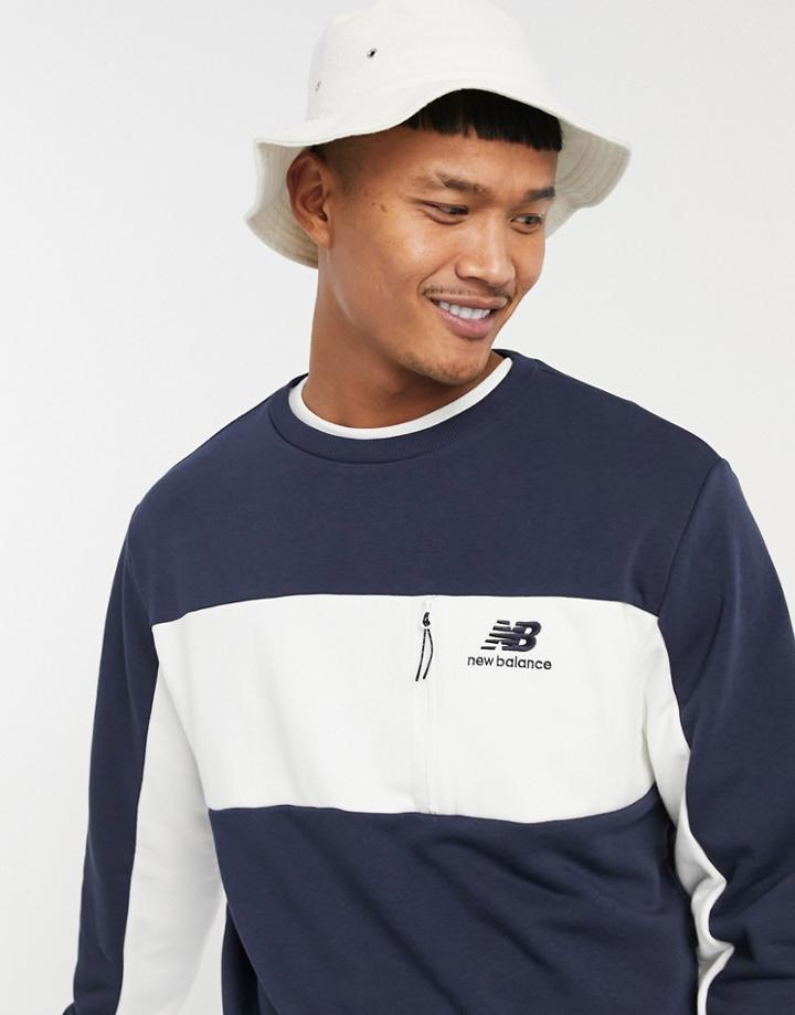 New Balance Sweatshirt Zip Pocket In Black